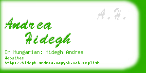 andrea hidegh business card